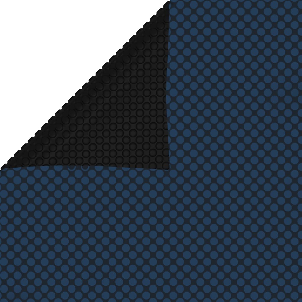 vidaXL cubierta solar de piscina pe flotante negro y azul 1000x500cm
