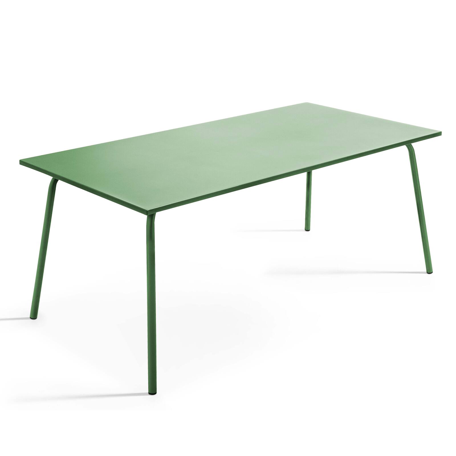 Oviala - mesa de jardín rectangular de metal verde cactus