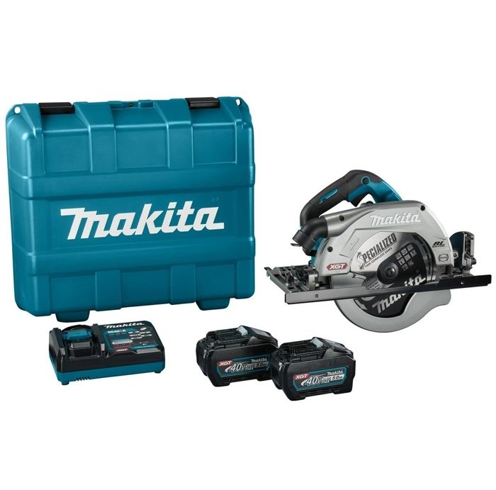 Sierra circular 235 mm 40v max - Makita - con 2 baterías 40v 5.0ah - estuch