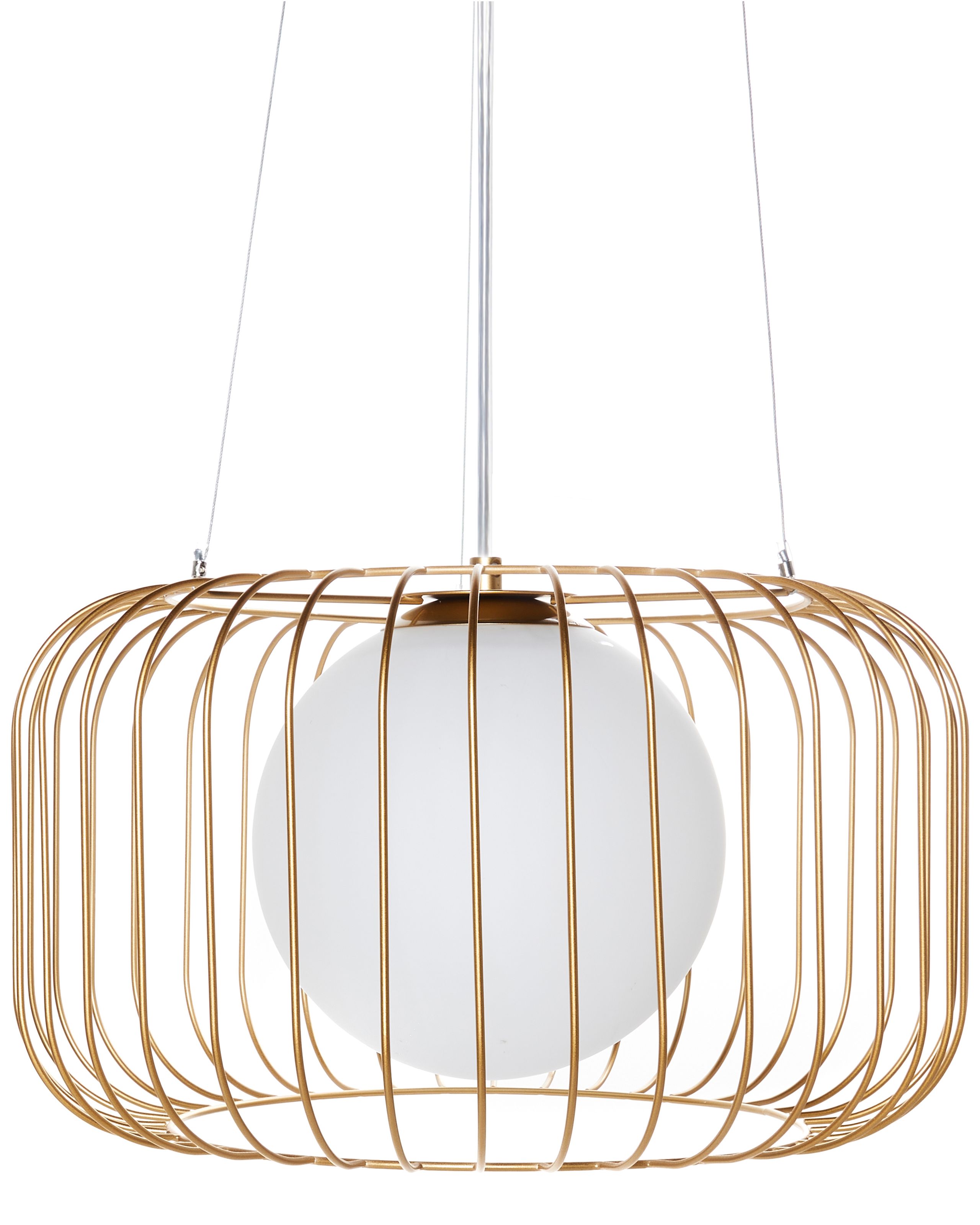 Lámpara colgante bairoa metal dorado