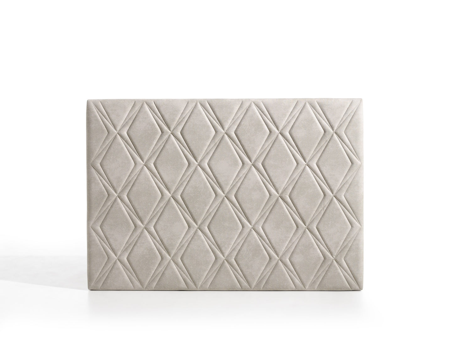 Cabecero rubí para cama de 105 de tela blanco roto 115x115x8. Matris