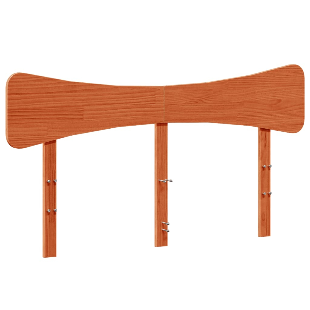 vidaXL cabecero de cama madera maciza de pino marrón cera 150 cm