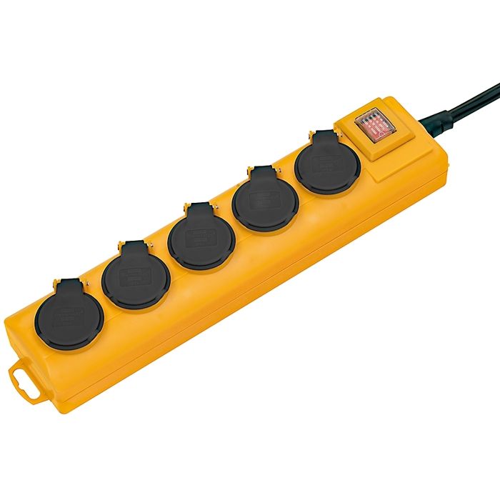 Base de 5 tomas brennestuhl con interruptor y persiana ip54 - amarillo - 11