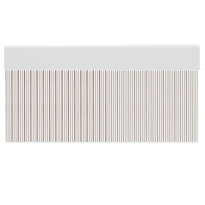 Cortina para puertas de PVC stripe transparente con marron / 120 x 220