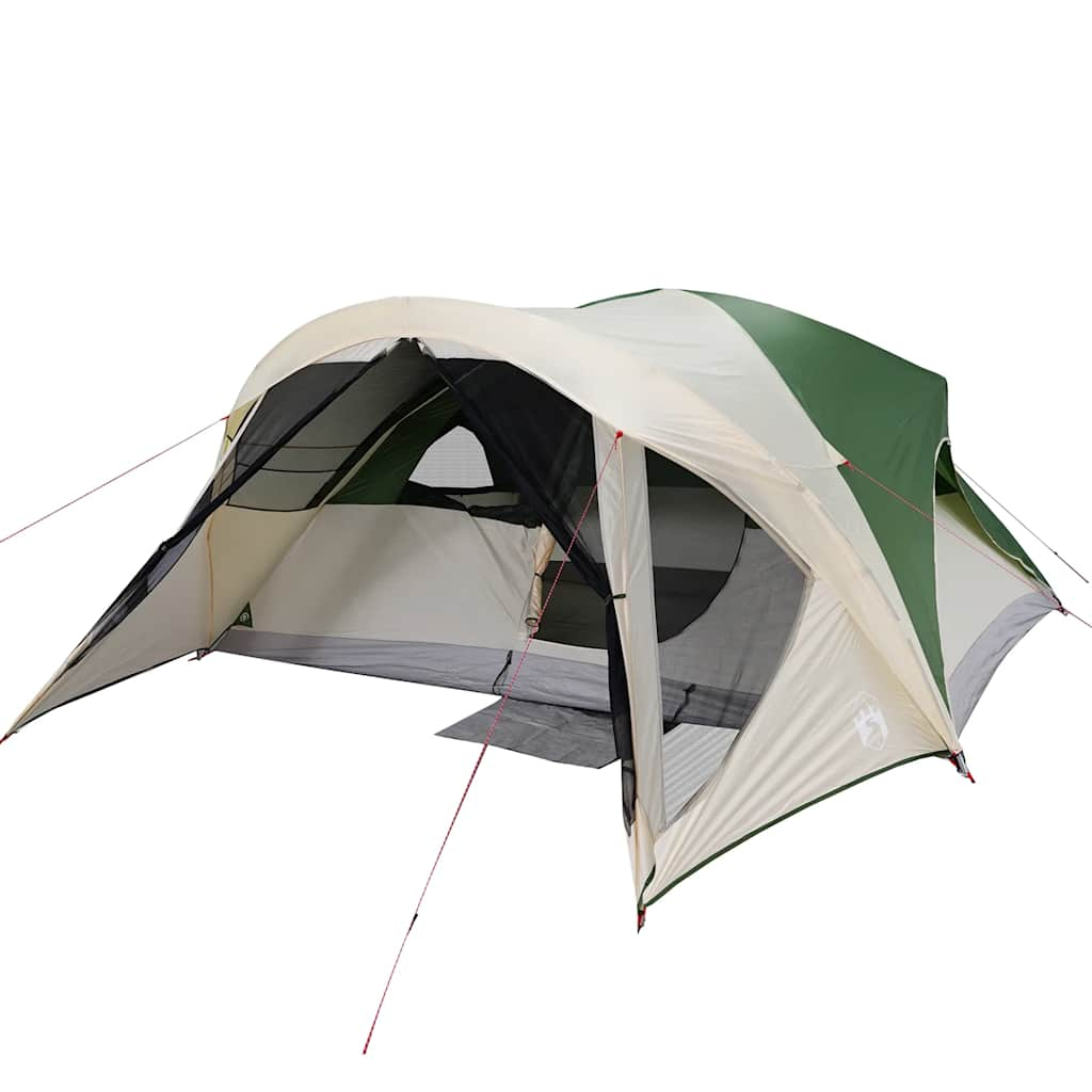 vidaXL tienda de campaña familiar para 6 personas impermeable verde