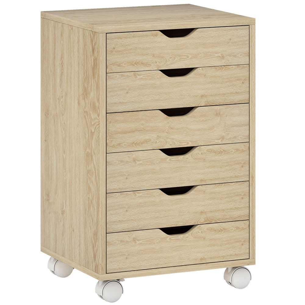 Cajonera de escritorio 40x35x63 cm color marrón Homcom