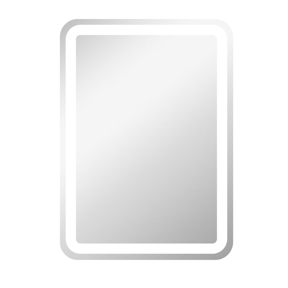 Espejo de baño 50x70x4 cm vidrio templado color gris Homcom, hogar - baño