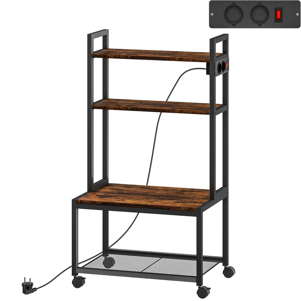 Soporte para impresora 55x37.5x100 cm color marrón Homcom