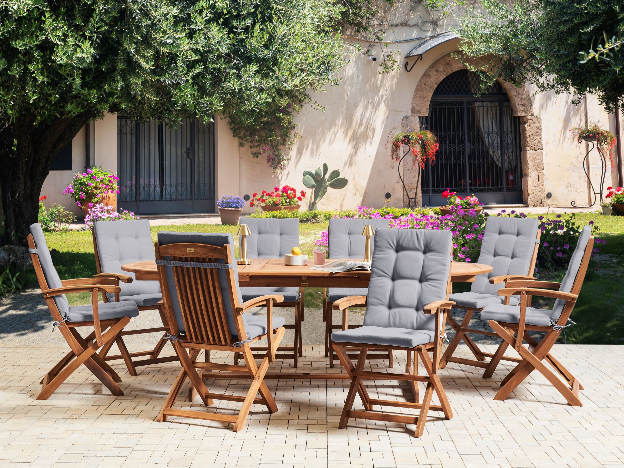 Conjunto de comedor gris claro maui premium