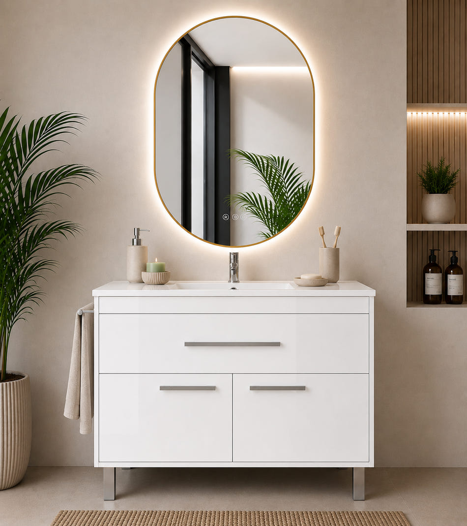 Mueble de baño con lavabo bahia sin espejo 120x45 cm 1 seno blanco