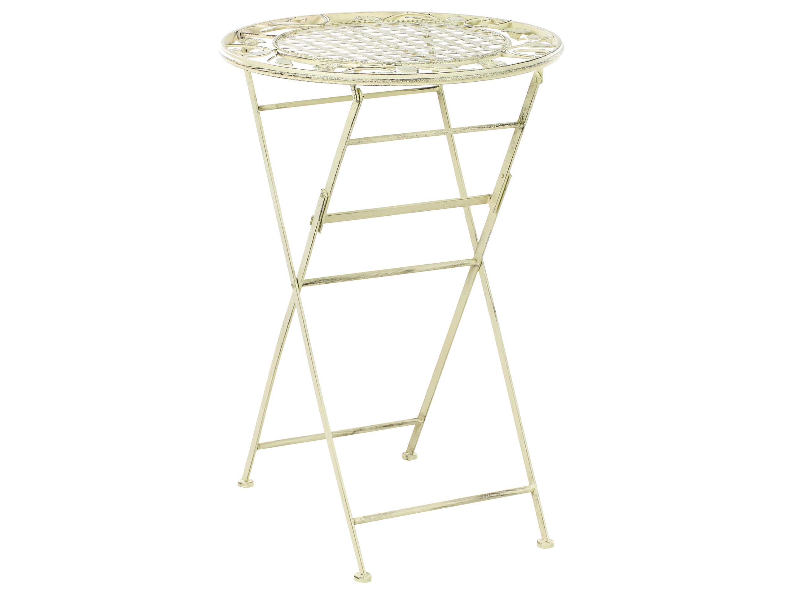 Mesa de bar de jardín bivio 60 cm 60 cm metal verde claro