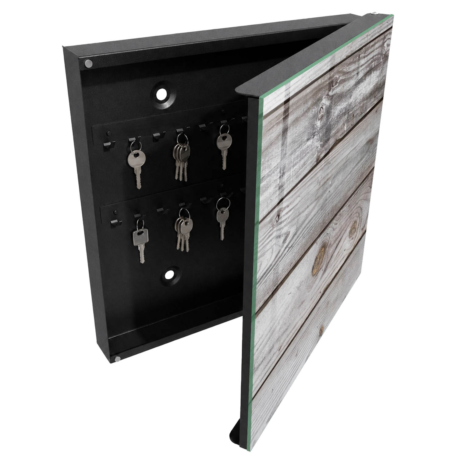 Caja para llaves 30x30x5 textura de madera, apertura derecha tulup