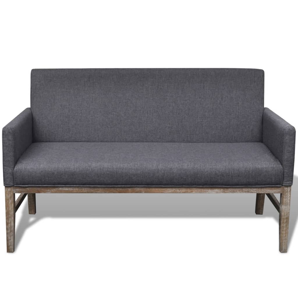 Sofá con cojín acolchado 140 cm tejido de madera