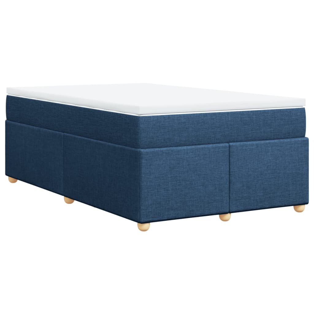 vidaXL cama box spring con colchón tela azul 120x190 cm