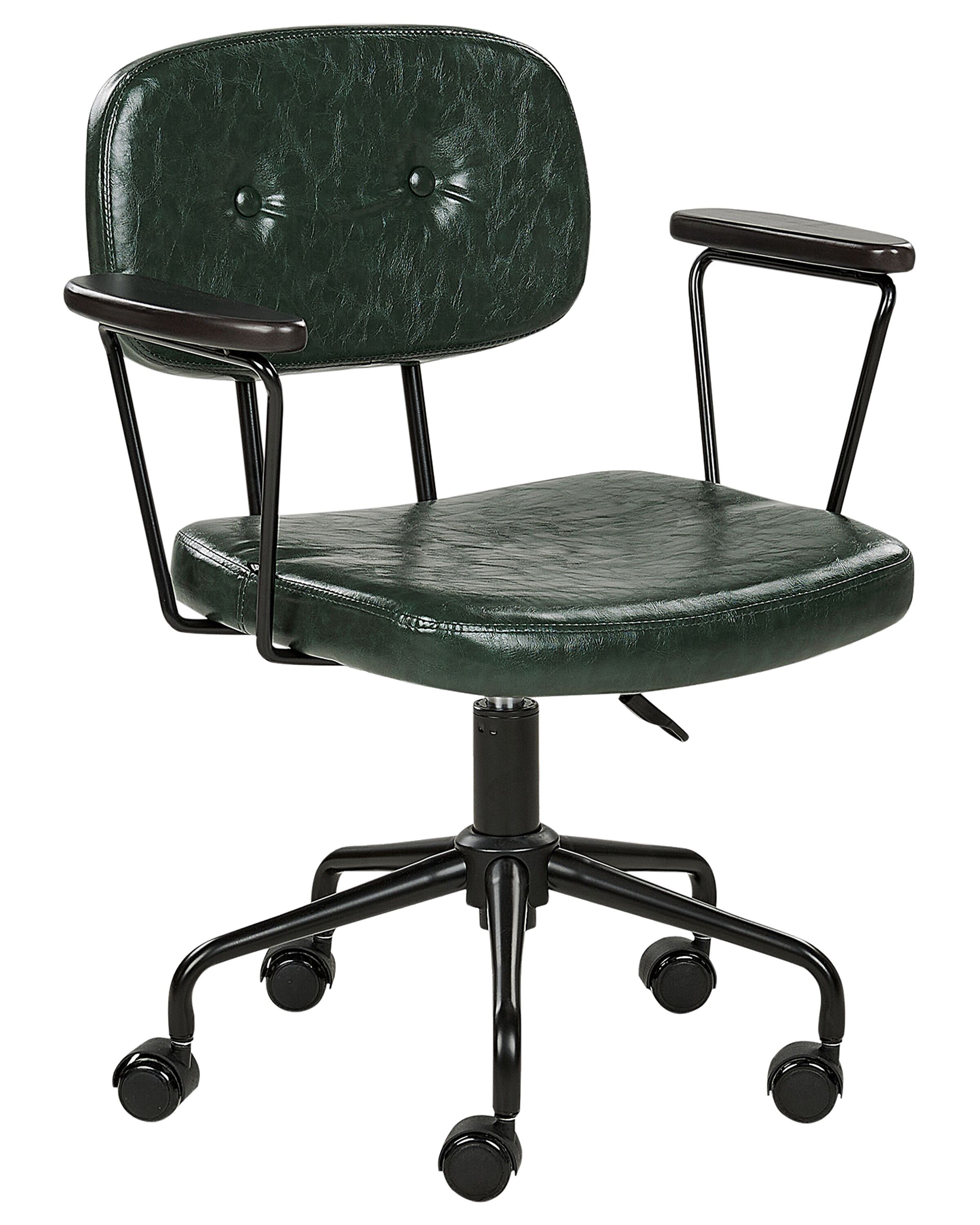 Silla de escritorio algerita piel sintética verde oscuro