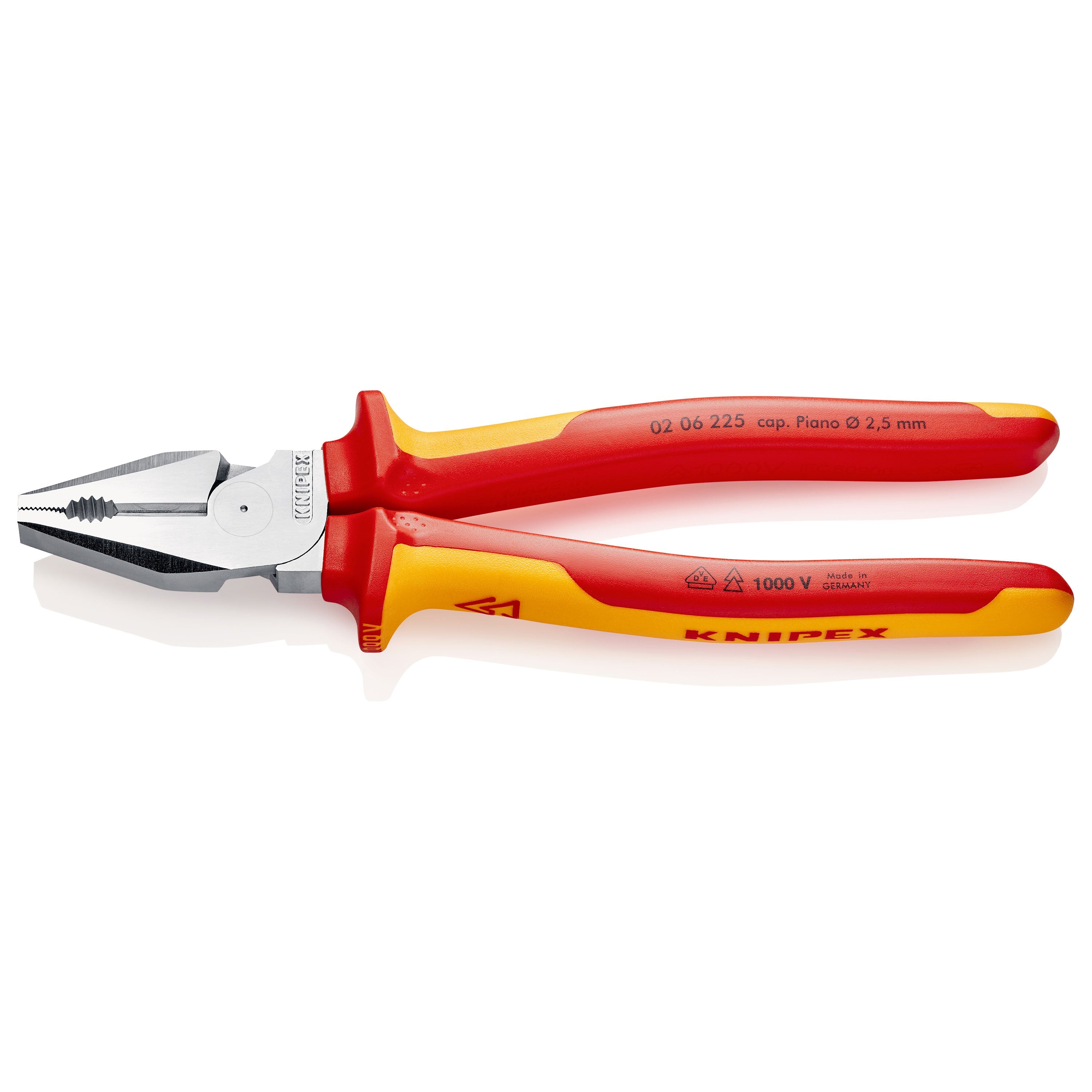Alicate universal para serviço pesado l.225mm cromado multicomponente vde k