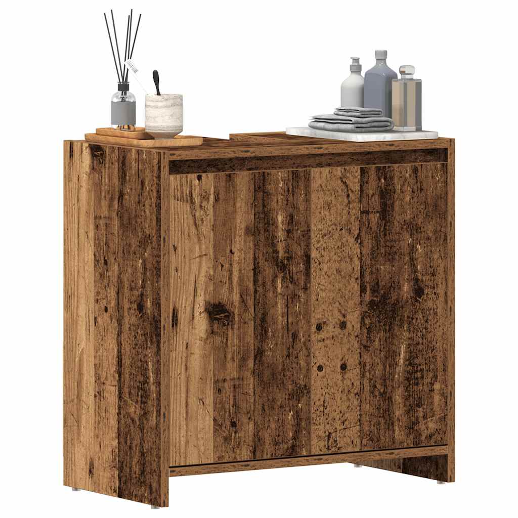 Armario para lavabo de baño madera ingeniería envejecida esb6740