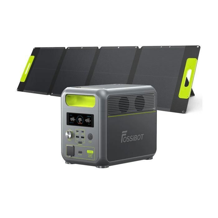 Estación de energía portátil f1200 - 1200w - 1024wh - panel solar 110w