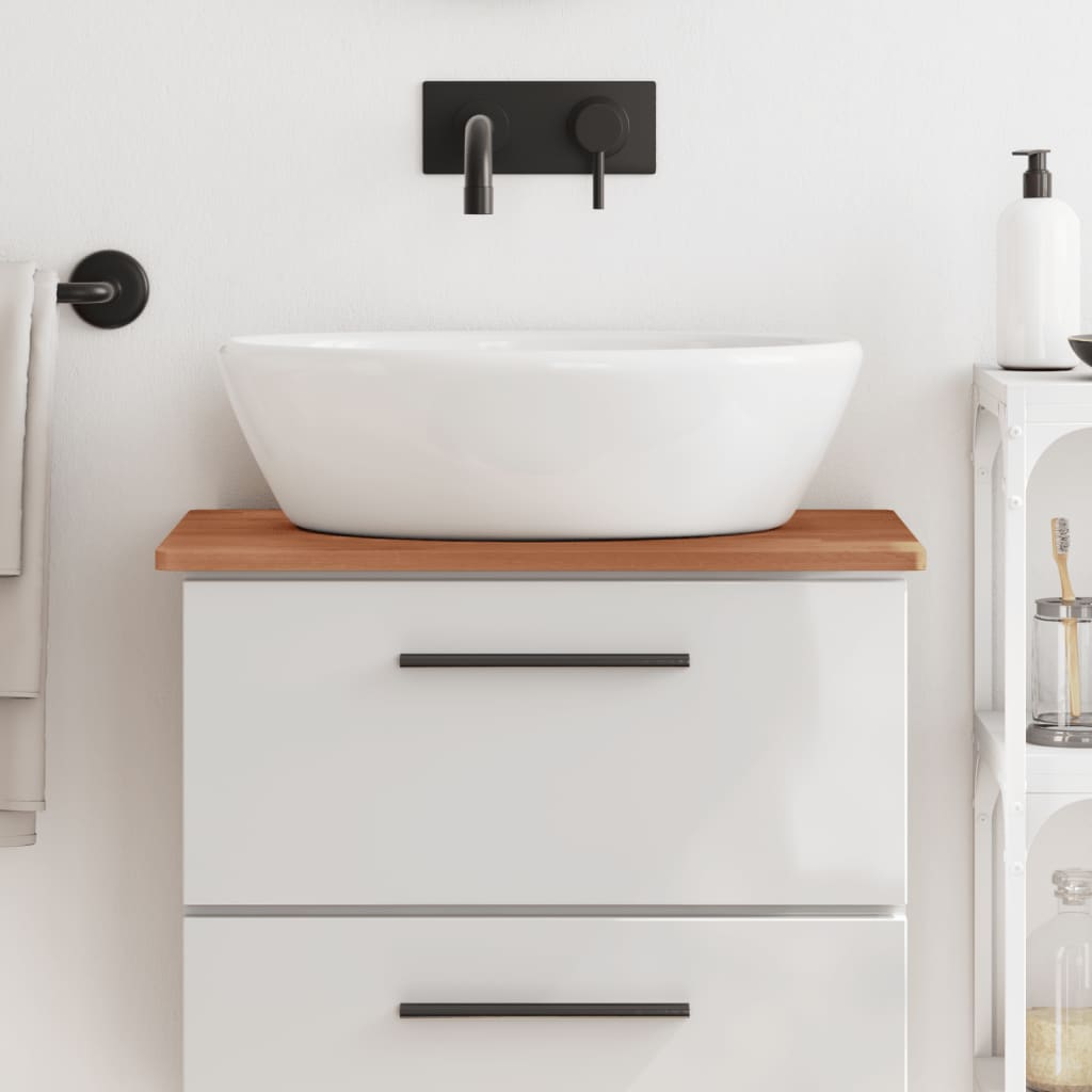 Encimera de baño madera maciza de haya 60x40x1,5 cm eerf7798