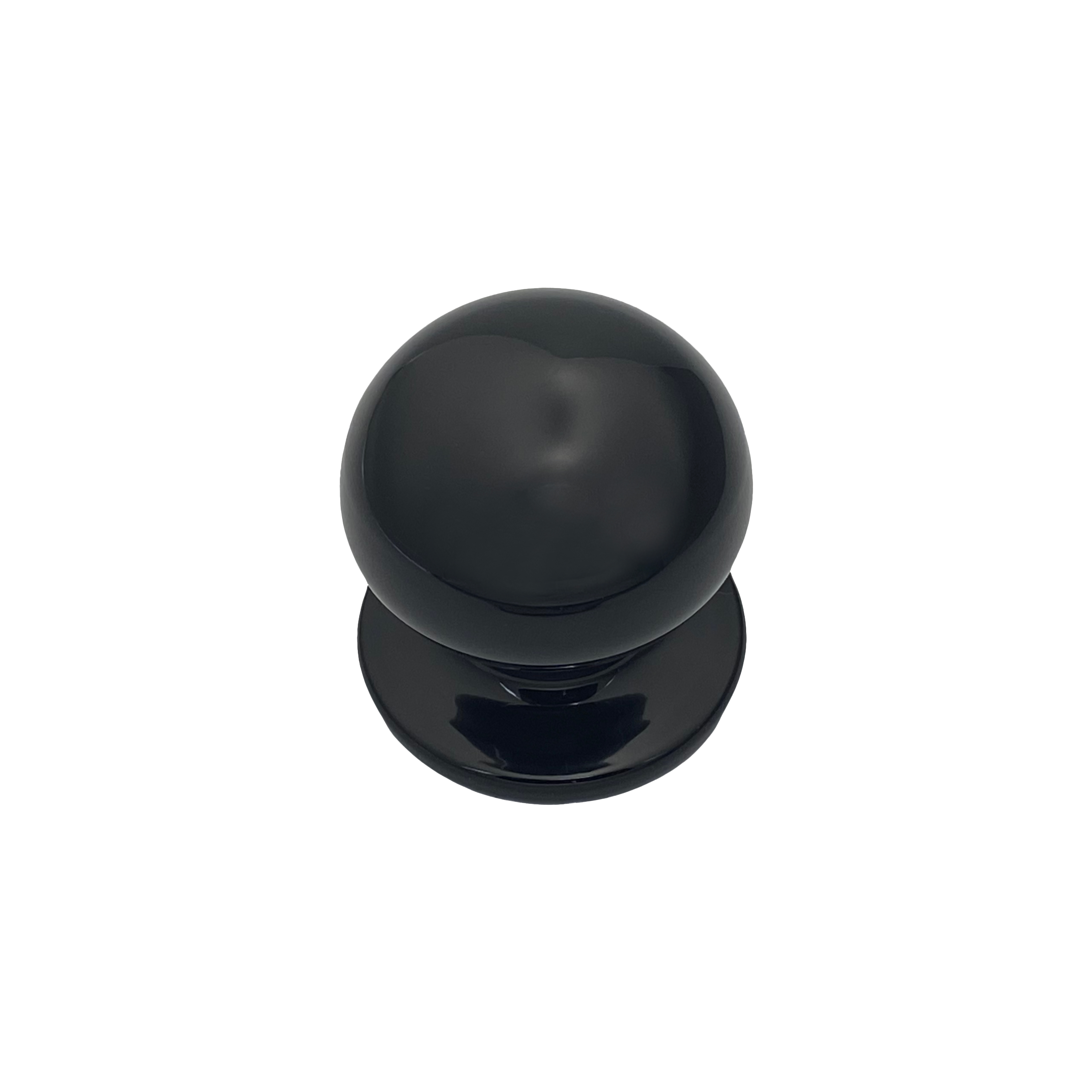 Pomo de puerta fijo, d: 70 mm, lote de 6, en aluminio negro