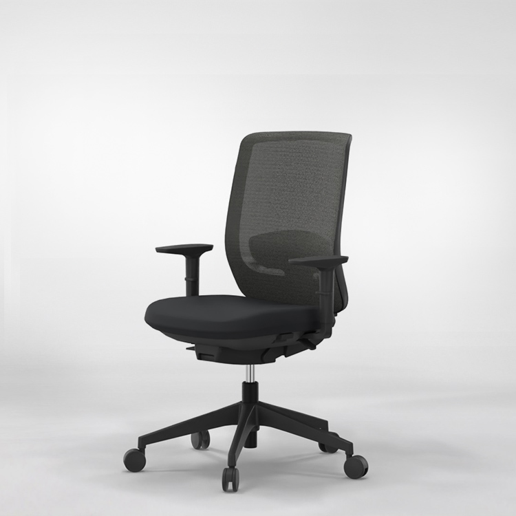 Actiu trim silla de escritorio carbon black - sin cabezal, 3d