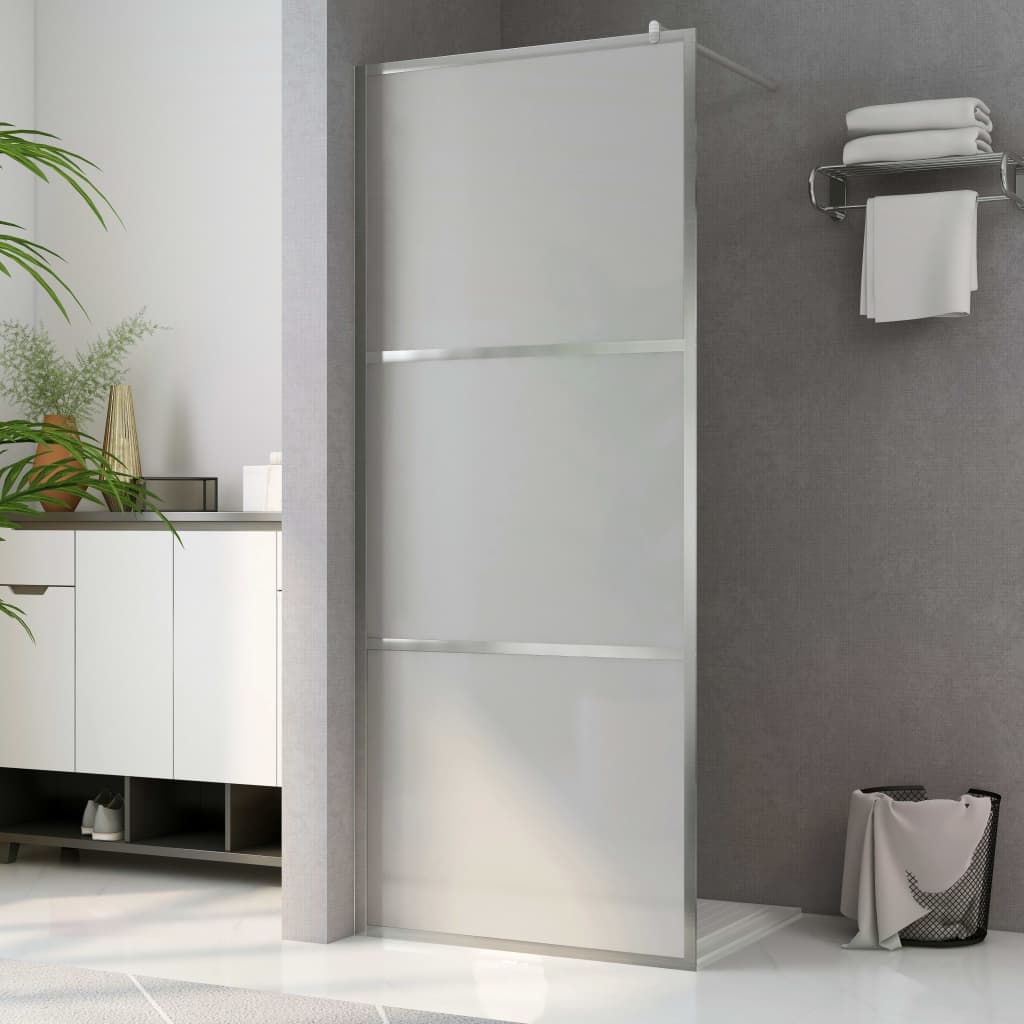 Mampara de ducha accesible vidrio esg esmerilado 90x195 cm es8691