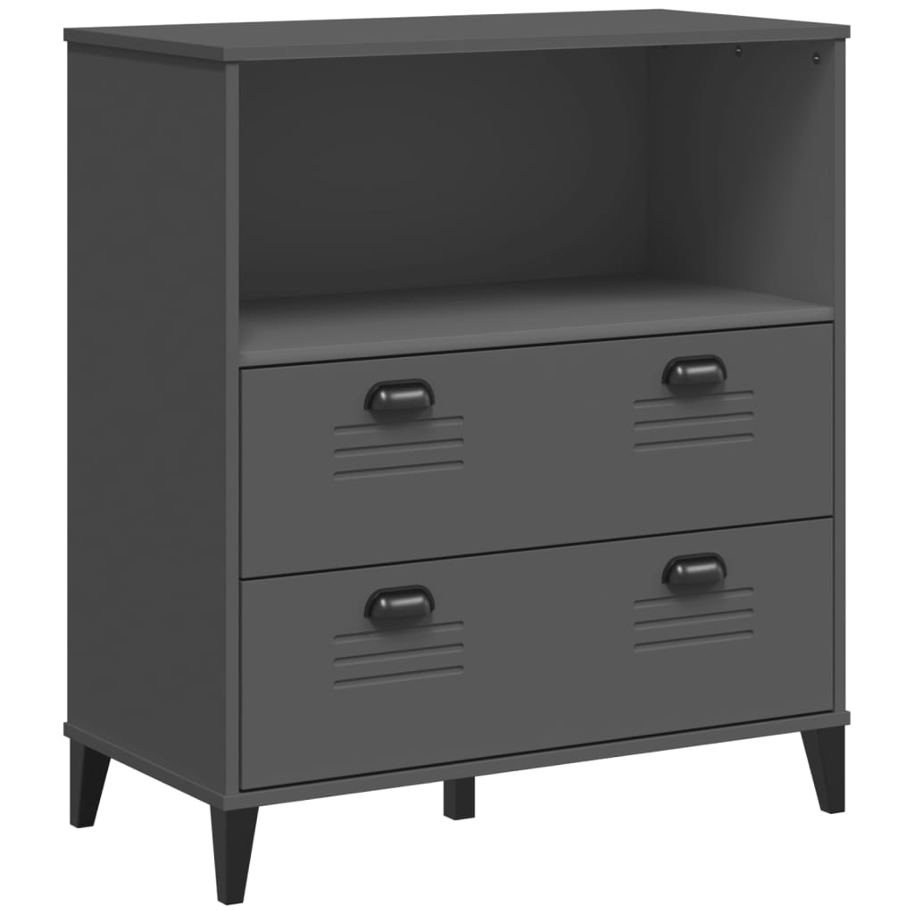 vidaXL librería viken madera de ingeniería gris antracita 80x40x90 cm