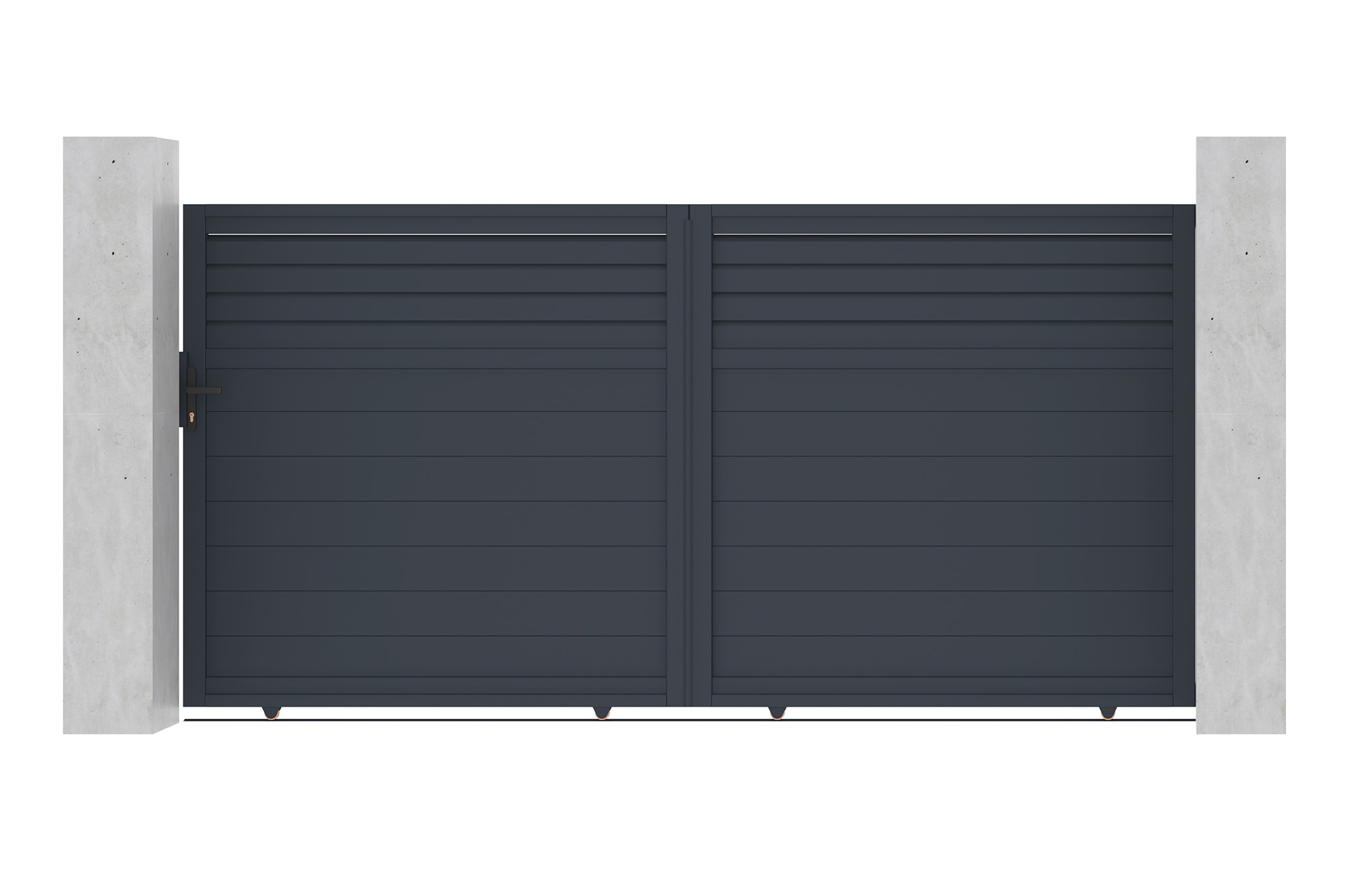 Pack puerta corredera 3,5m carpatia a.180cm + 2 postes a.190cm