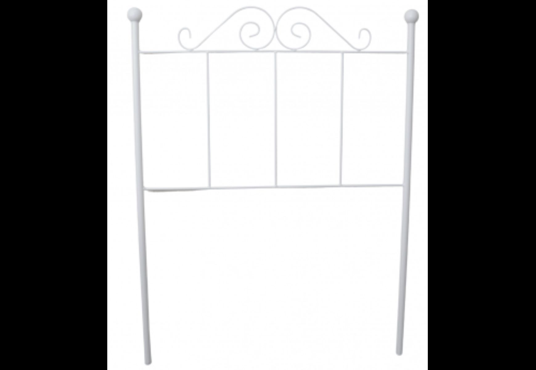 Cabecero forja palacio para cama de 105 blanco 113x125x4. Matris