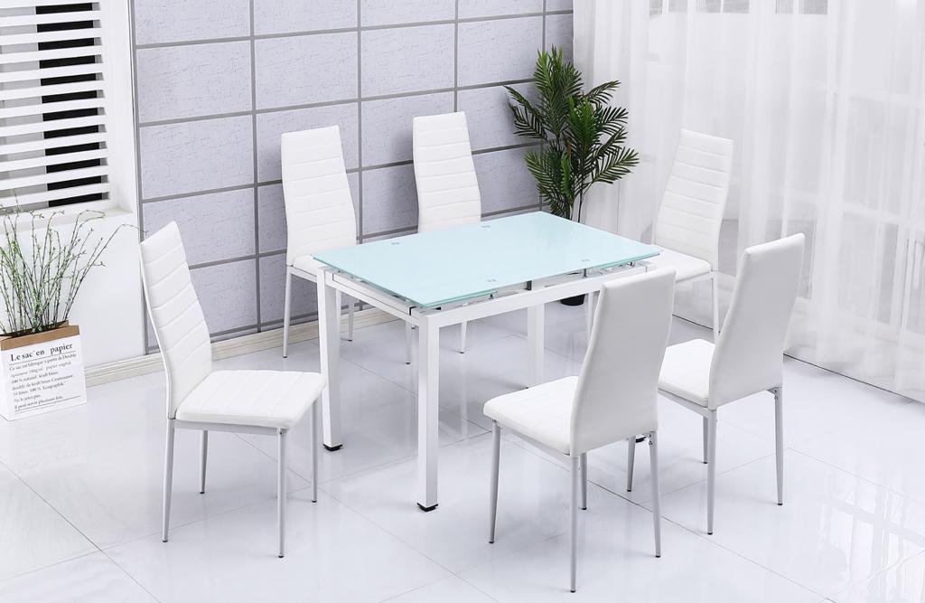Mesa extensible cristal templado 170x70cm