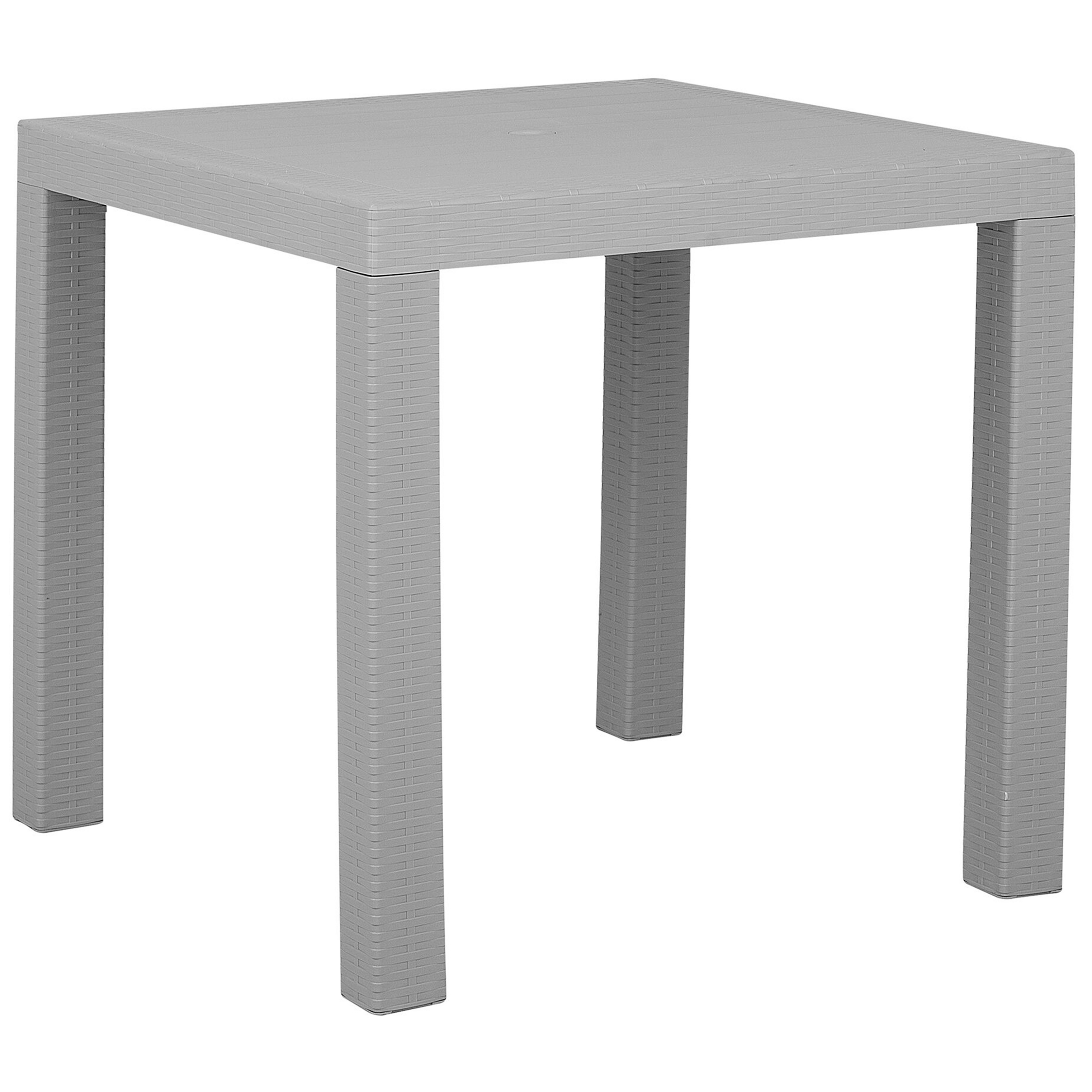 Mesa de jardín fossano 80 cm 80 cm gris claro