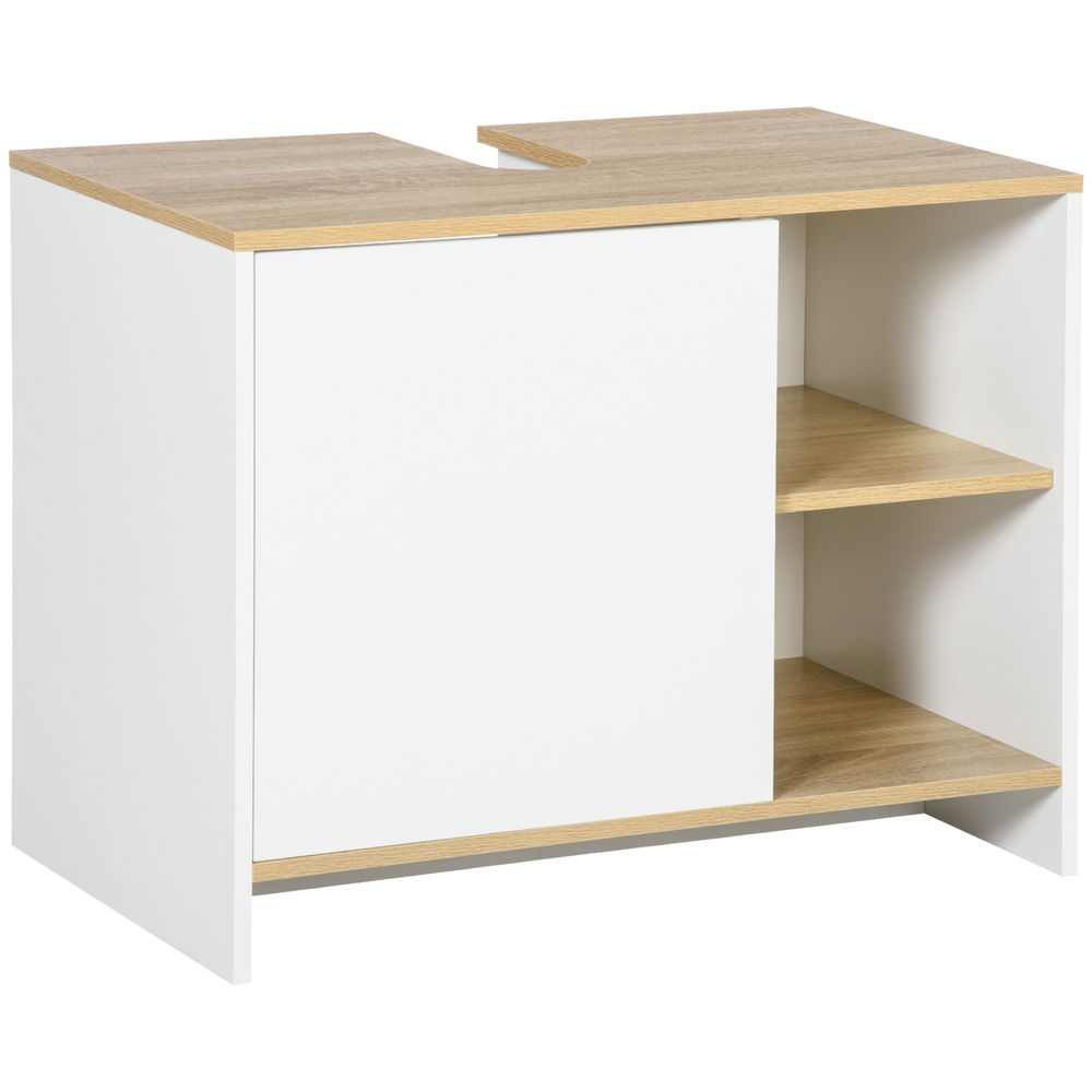 Mueble bajo lavabo 77x45x60 cm bicolor kleankin, hogar - baño