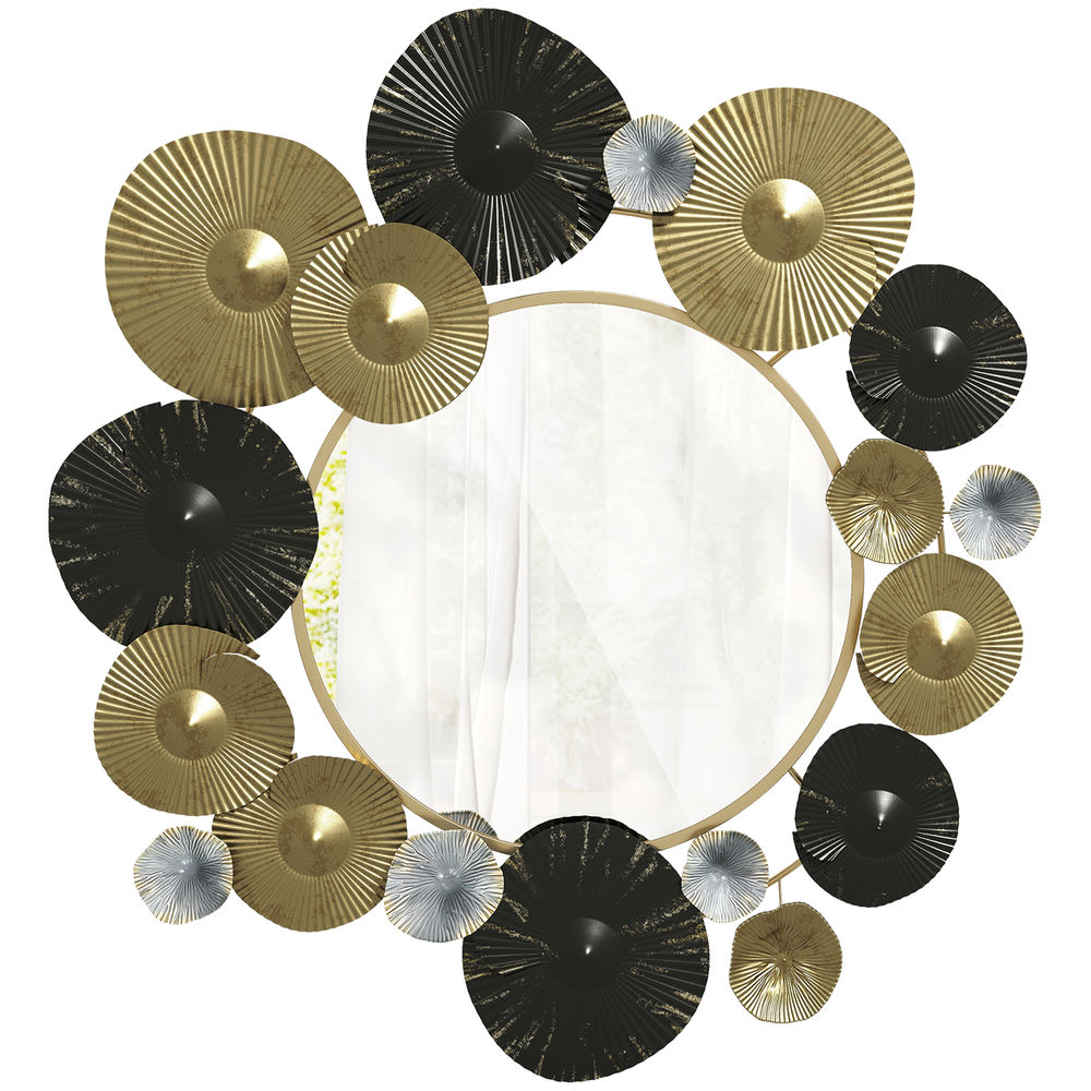 Espejo decorativo pared 84x4x84 cm metal bicolor Homcom, hogar - decoración