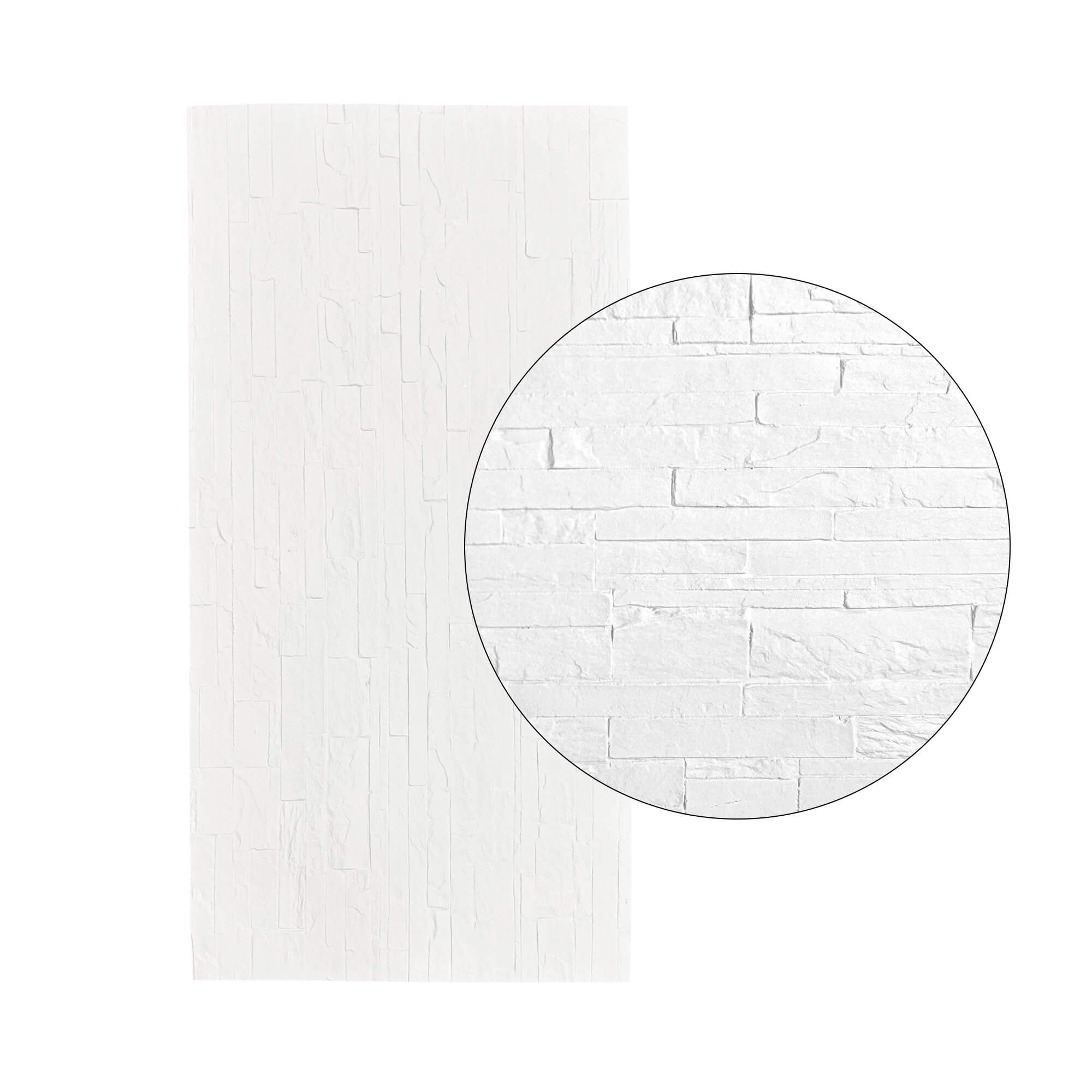 Pack 5 panel mural piedra flexible natural arezzo blanco 120x60cm 3,60m²