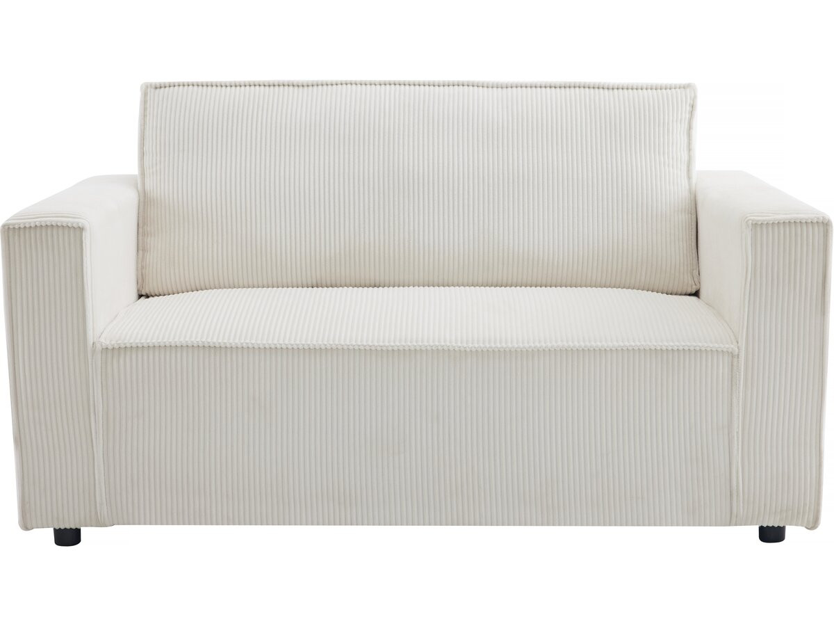 Sofá convertible recto de pana <<grenelle>> - 2 asientos - beige