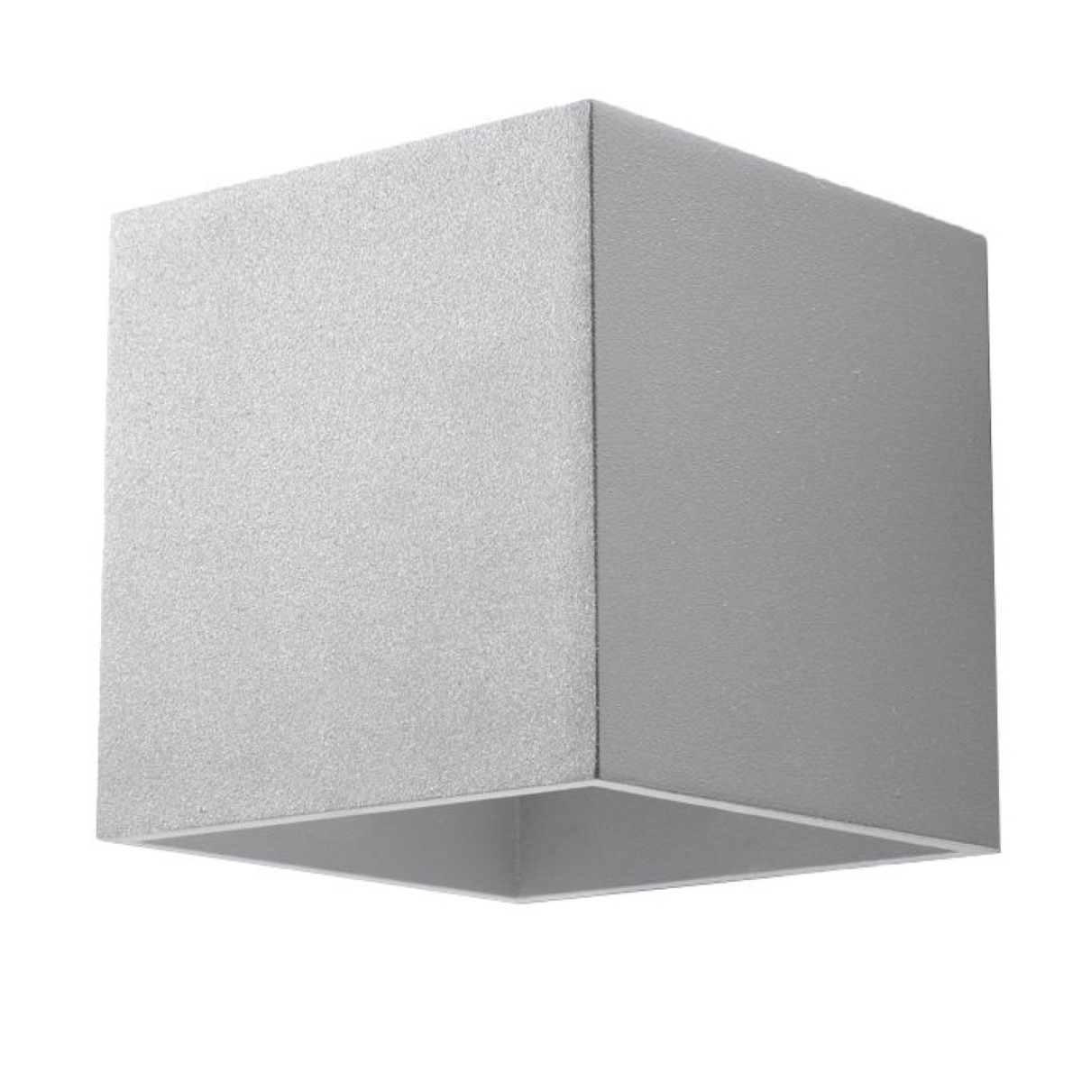 Lámpara de pared quad 1 gris aluminio 10x10x12 cm