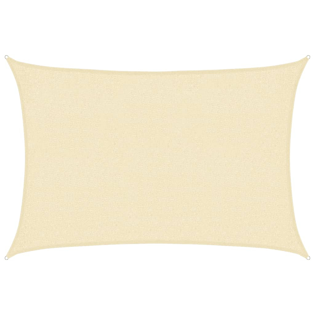 vidaXL toldo de vela crema hdpe 160 g/m² 2x3 m