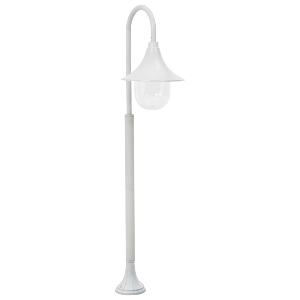 vidaXL farola de jardín de aluminio blanca E27 120 cm