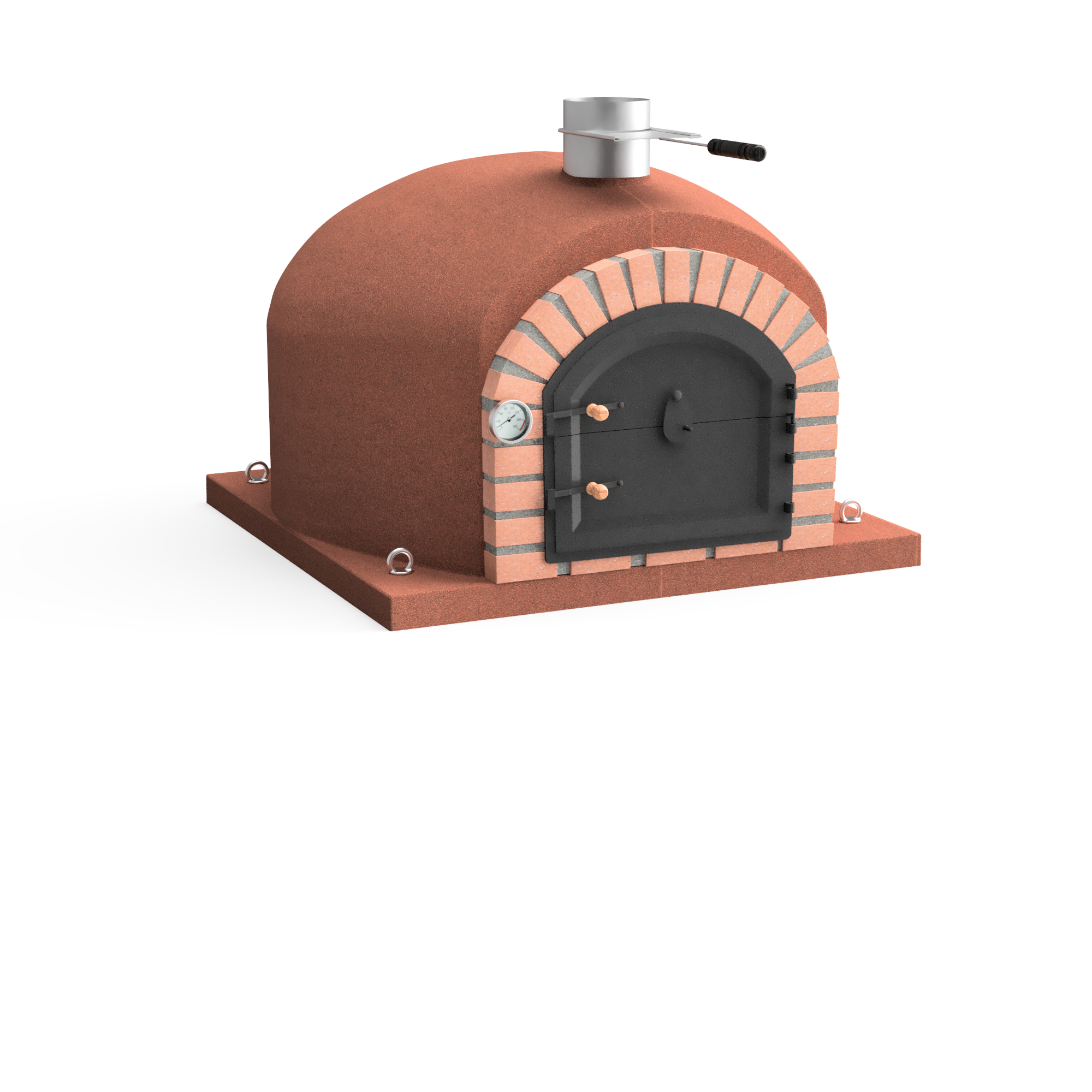 Horno de leña exterior de obra modelo gran canária burdeos - 80x80x65cm