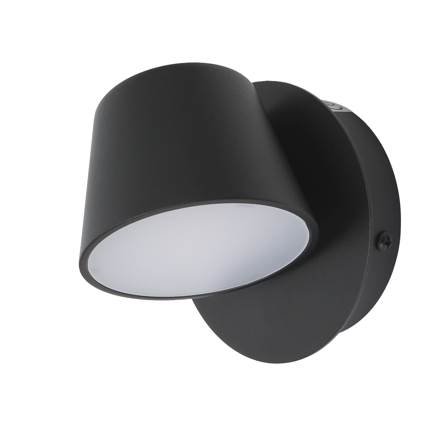 Aplique LED aluminio negro 6w moderno nórdico, foco orientable