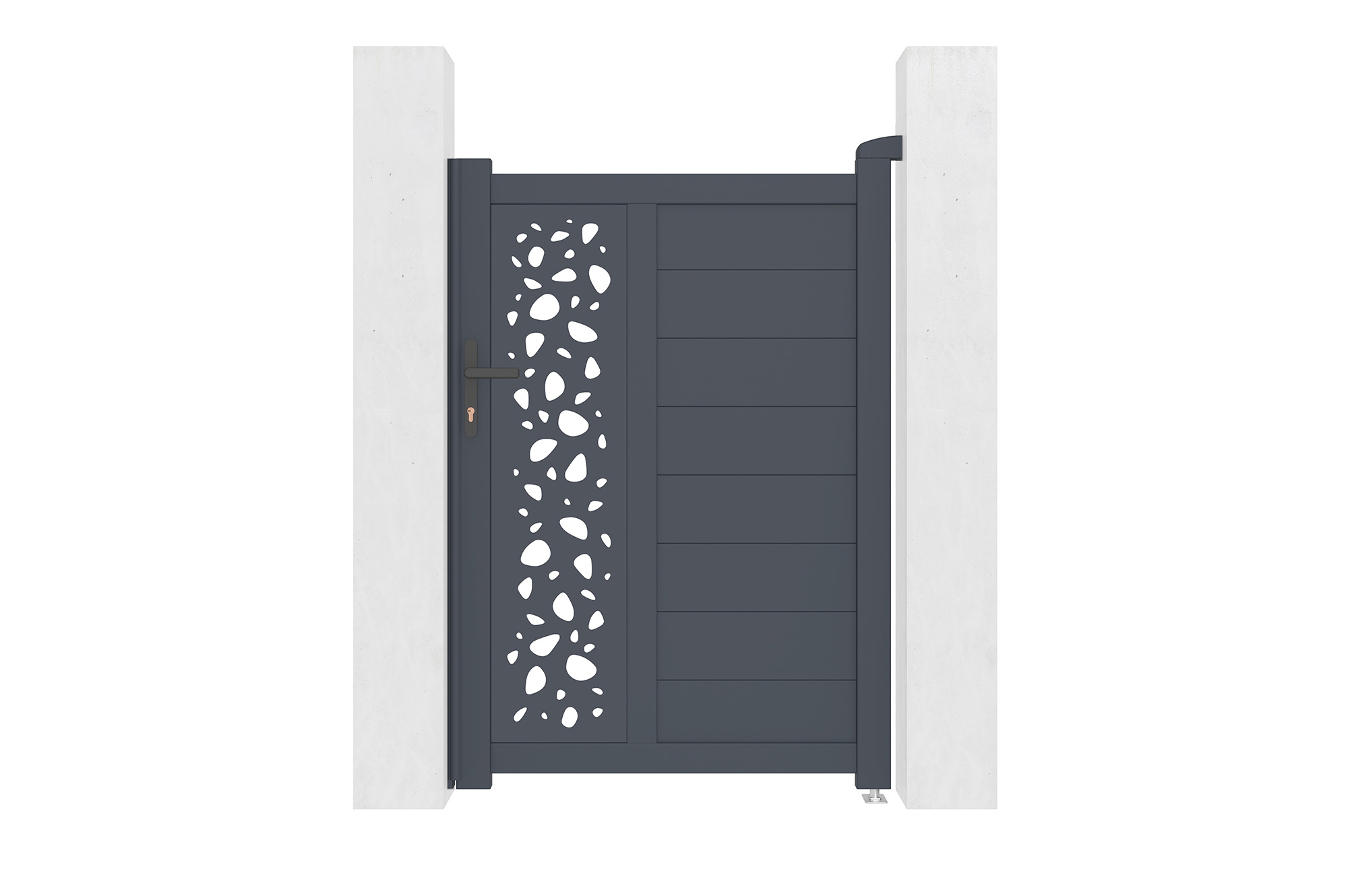 Puerta de jardín sunny 1m a.140cm + kit de inversión de apertura