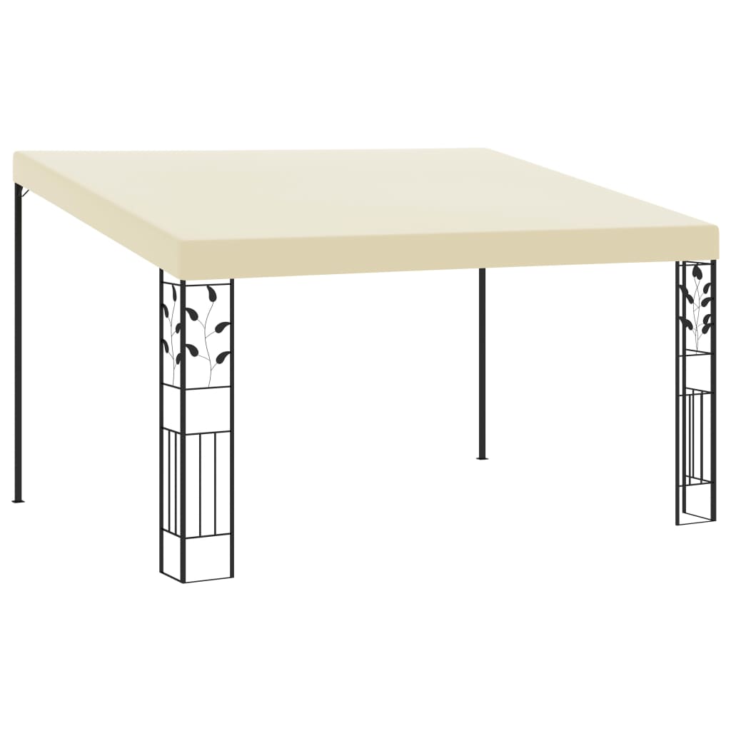 vidaXL cenador con montaje en la pared crema 4x3x2,5 m