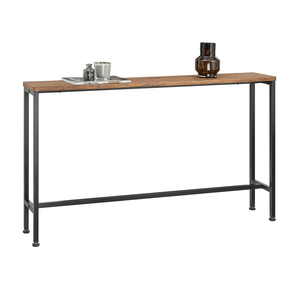 Mesa consola entrada roble negro 120x20x65cm fsb19-n