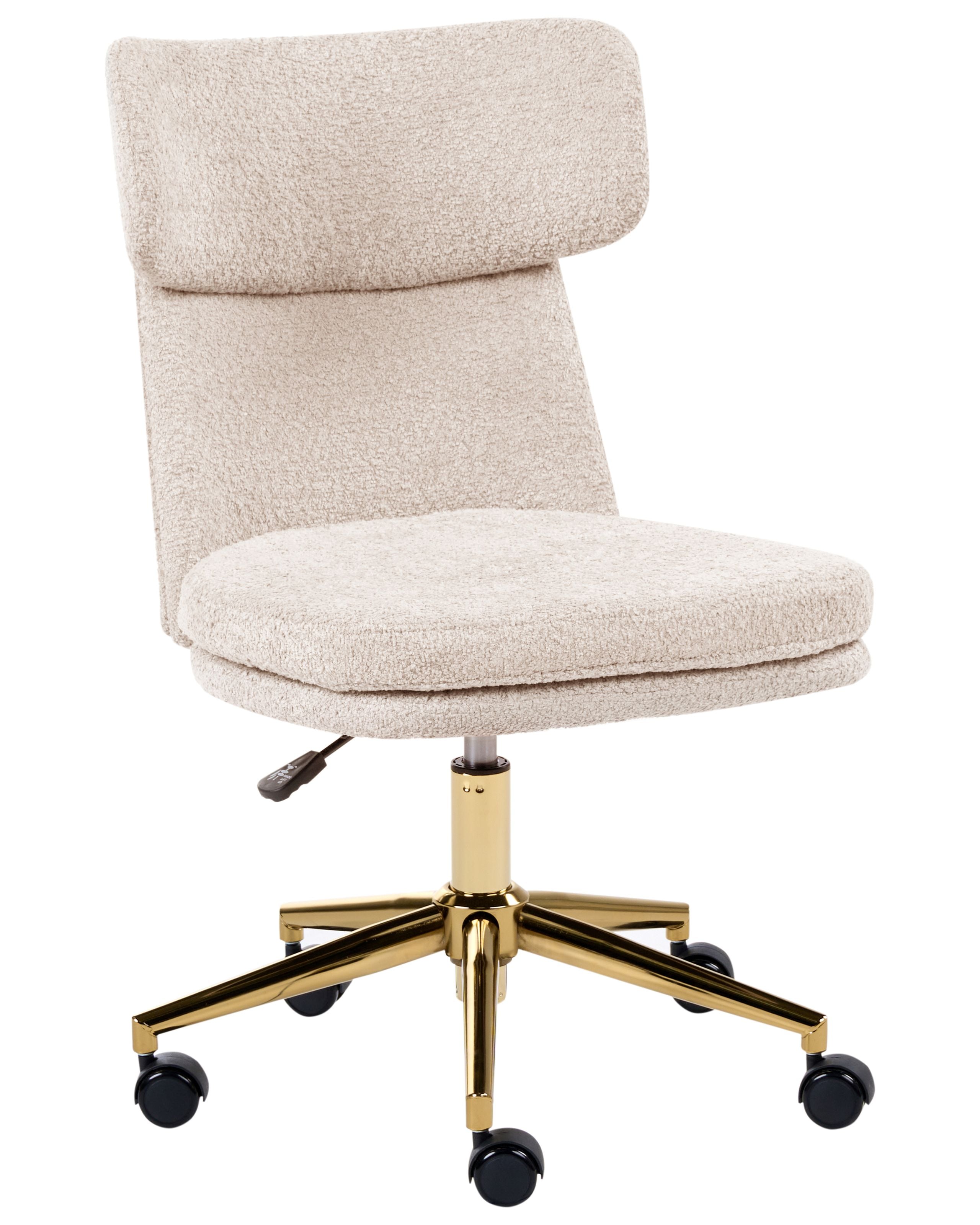 Silla de escritorio granby bouclé beige claro