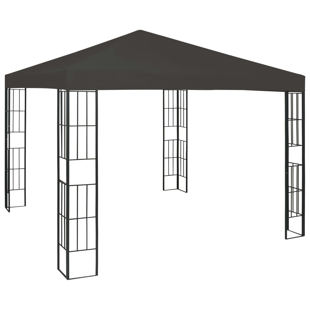 vidaXL cenador gris antracita 3x3 m