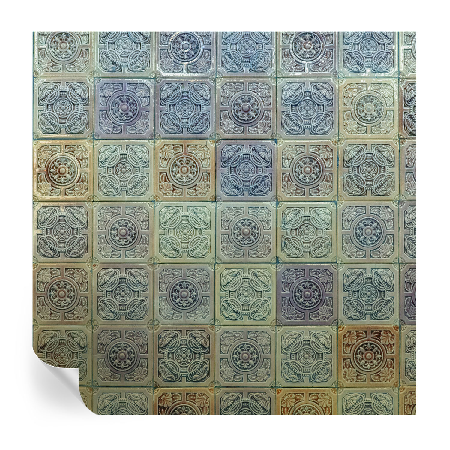 Papel pintado autoadhesivo azulejos geométricos 250x250 tulup