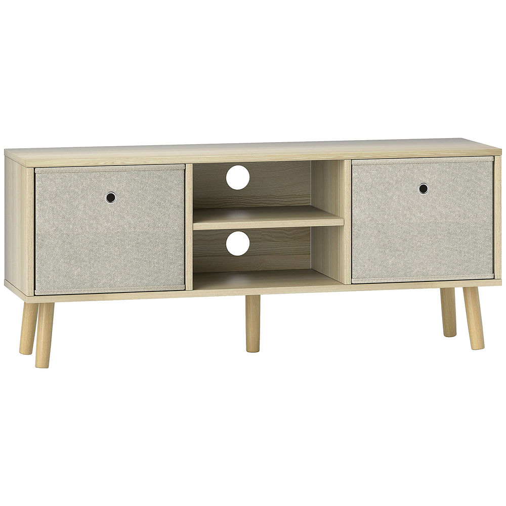Mueble de tv 110x29x46.5 cm mdf bicolor Homcom, hogar - muebles de salón