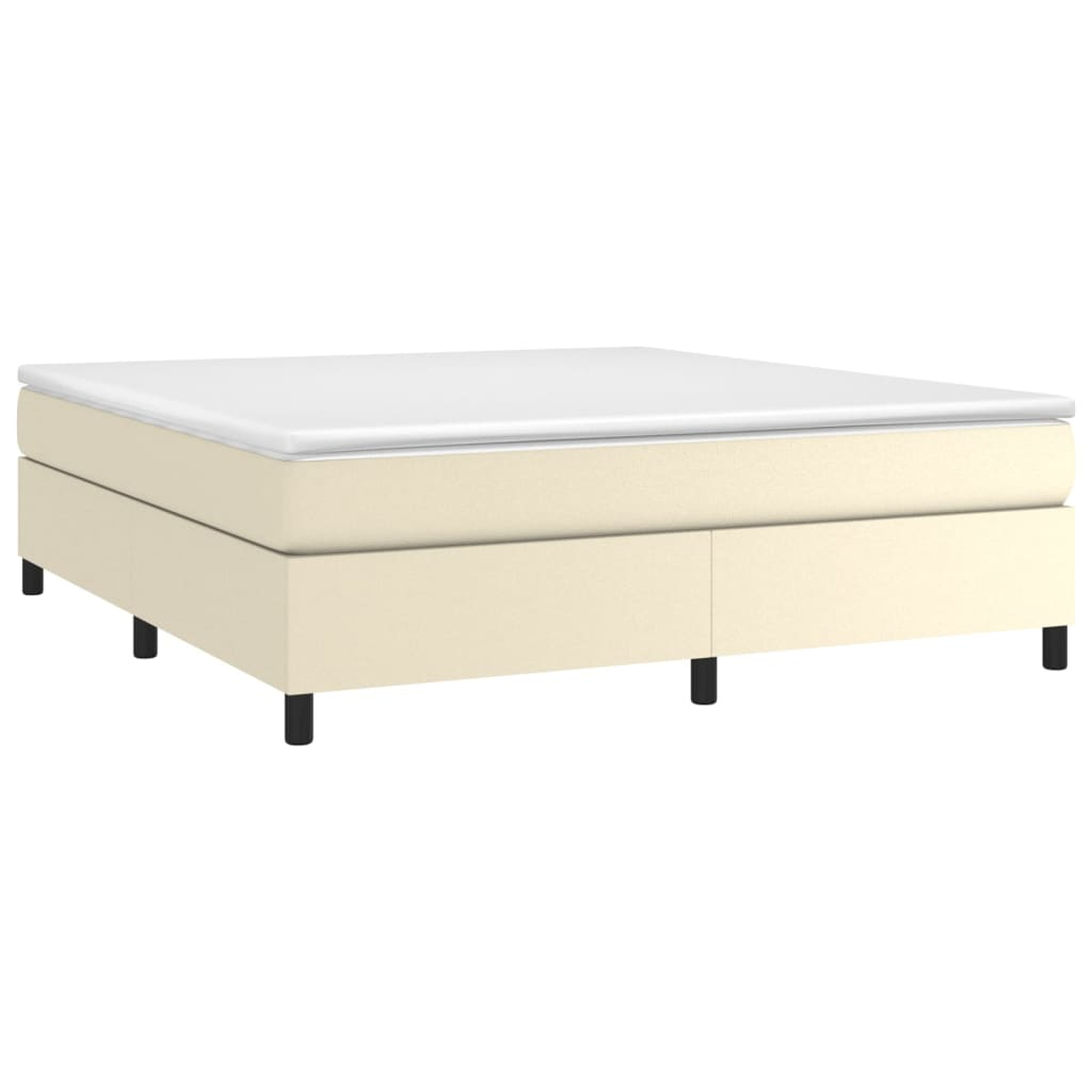 vidaXL estructura de cama con somier cuero sintético crema 180x200 cm