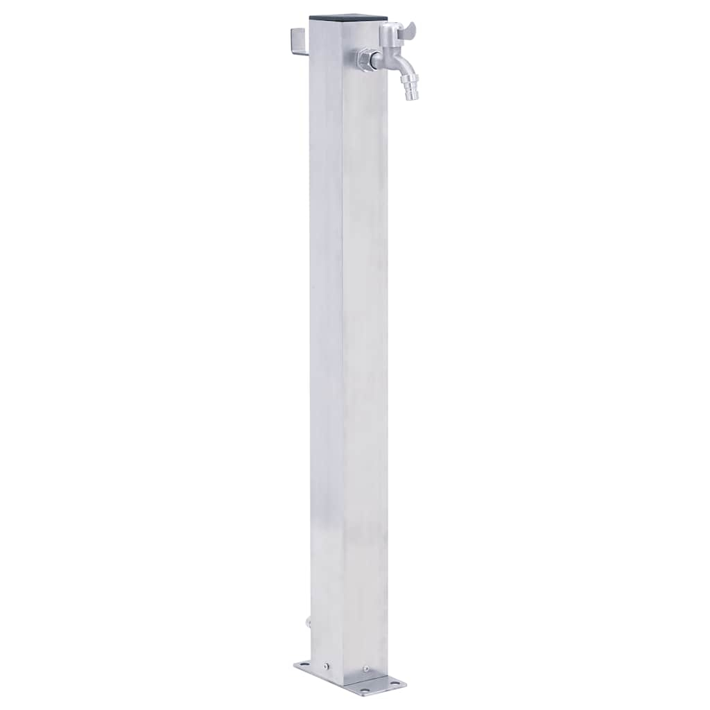 vidaXL fuente de agua para jardín acero inoxidable cuadrada 100 cm