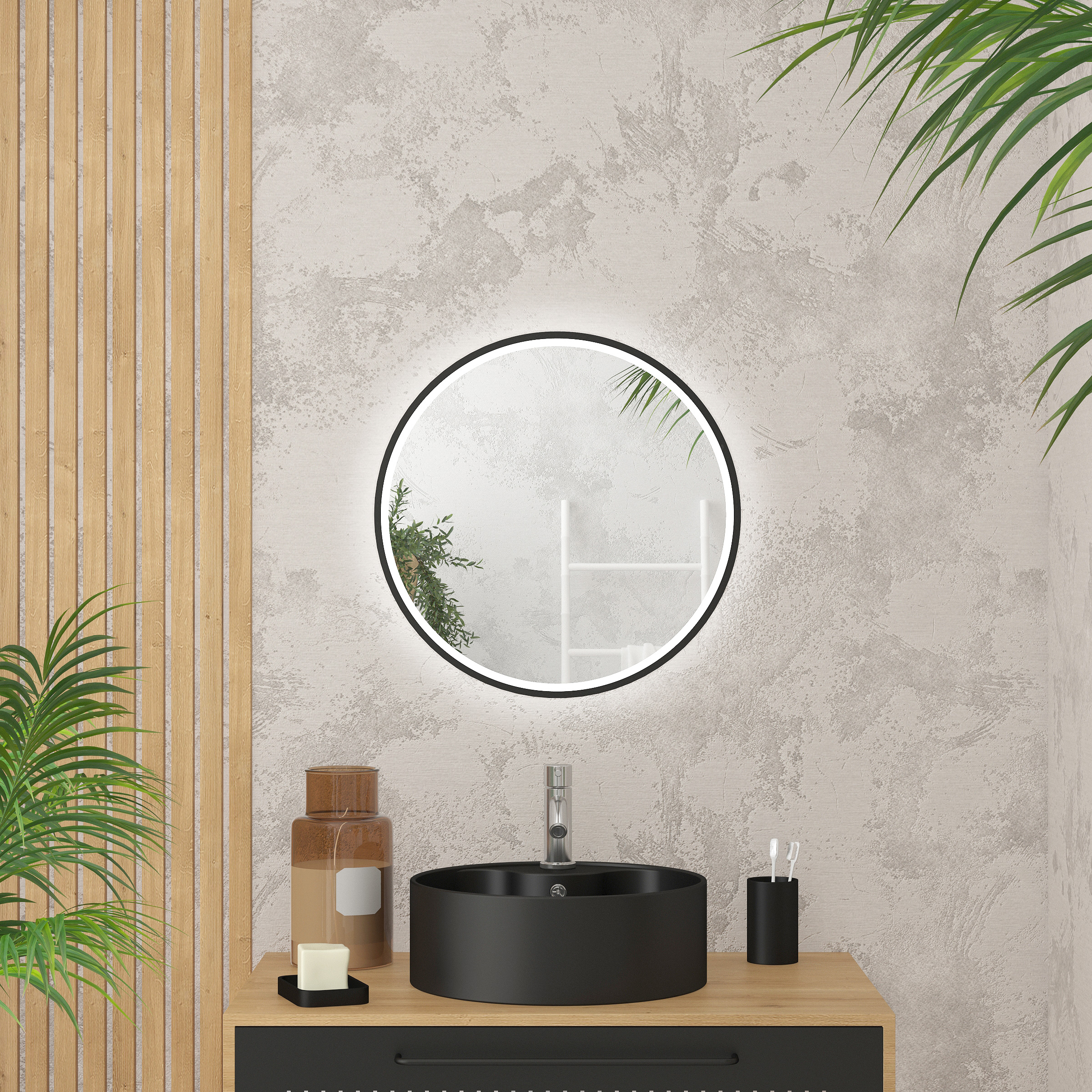 Espejo redondo - 50x50x4cm - go LED round 50